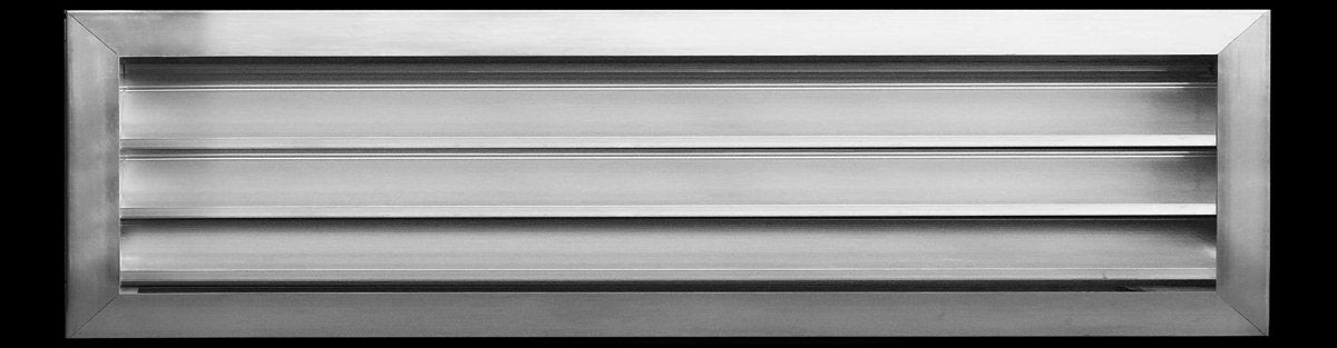 26"w X 8"h Aluminum Exterior Gable Louver Vent for Walls & Crawlspace - Weather - Resistant Air Grille with Screen Mesh - [Outer Dimensions 27.75"w x 9.75"h] - HVAC PremiumLO268