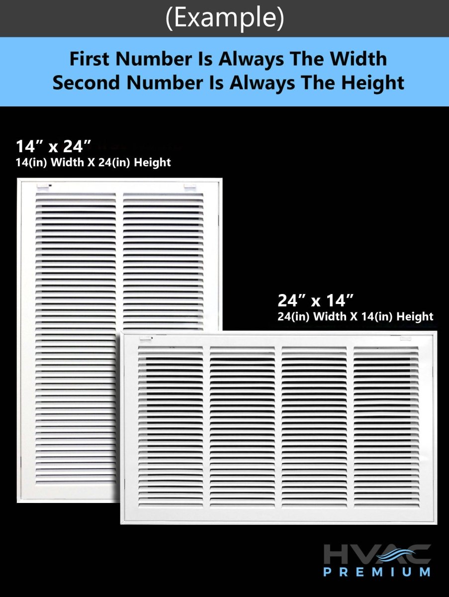 28&quot; X 30&quot; Steel Return Air Filter Grille for 1&quot; Filter - Removable Frame - [Outer Dimensions: 30 5/8&quot; X 32 5/8&quot;] - HVAC PremiumRFG2830 HP