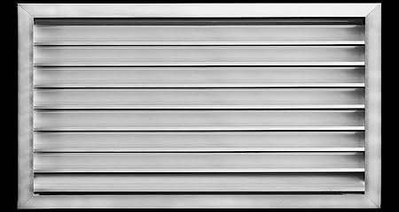 28"w X 18"h Aluminum Exterior Gable Louver Vent for Walls & Crawlspace - Weather - Resistant Air Grille with Screen Mesh - [Outer Dimensions 29.75"w x 19.75"h] - HVAC PremiumLO2818