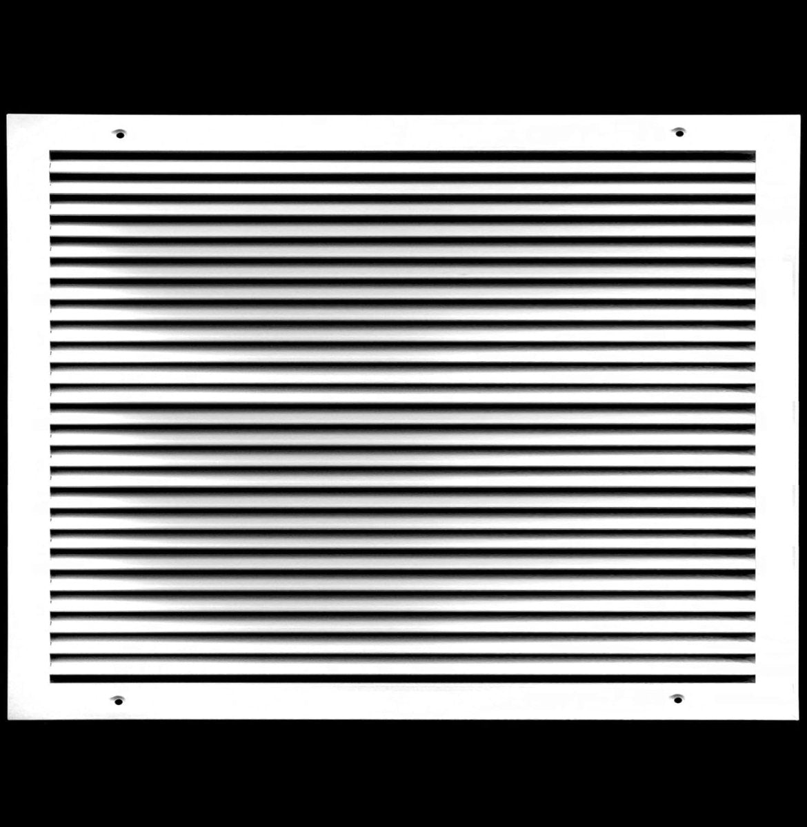 30"W X 26"H [Duct Opening] ALUMINUM RETURN GRILLE - Easy Air Flow - Linear Bar Grilles [Outer Dimensions: 31.875"W X 27.875"H] - HVAC PremiumRG3026AL