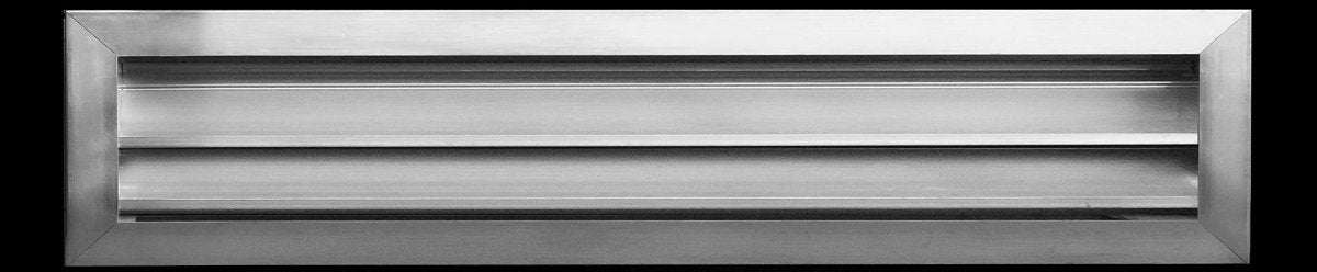 30"w X 6"h Aluminum Exterior Gable Louver Vent for Walls & Crawlspace - Weather - Resistant Air Grille with Screen Mesh - [Outer Dimensions 31.75"w x 7.75"h] - HVAC PremiumLO306