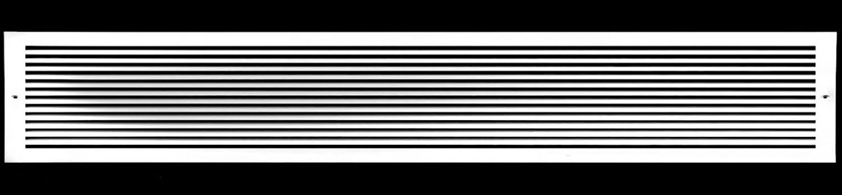 30"W X 8"H [Duct Opening] ALUMINUM RETURN GRILLE - Easy Air Flow - Linear Bar Grilles [Outer Dimensions: 31.875"W X 9.875"H] - HVAC PremiumRG308AL