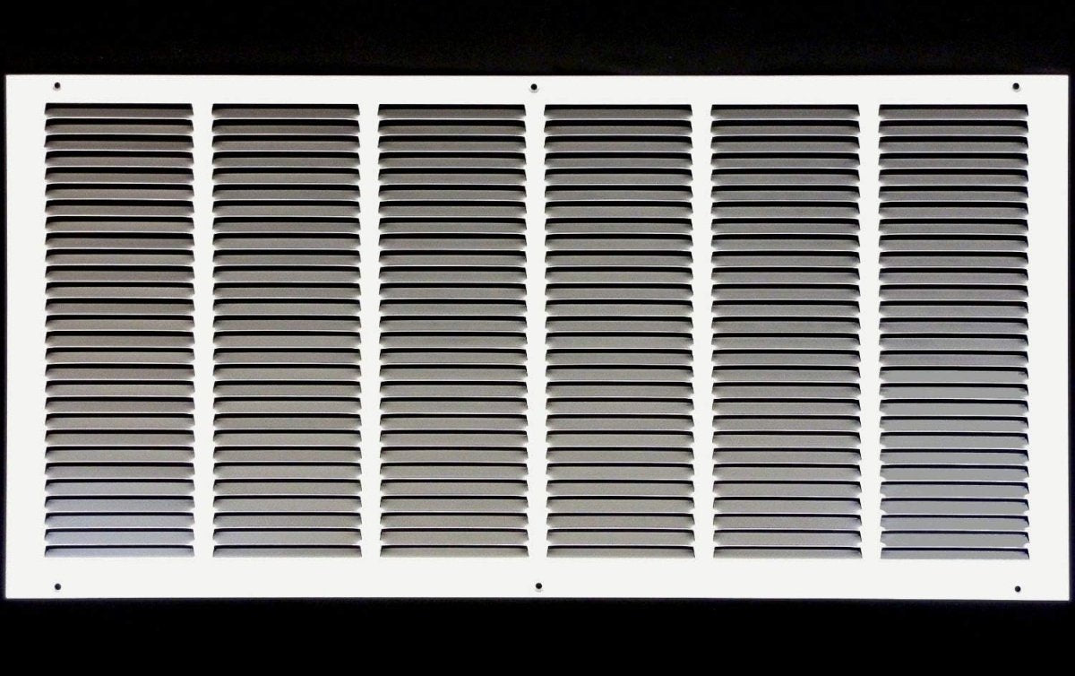 32"W X 10"H [Duct Opening] Steel Air Vent Return Grille - HVAC VENT DUCT COVER DIFFUSER - [Outer Dimensions: 33.75"W X 11.75"H] - HVAC PremiumRG3210 HP