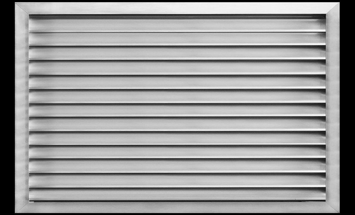 32"w X 28"h Aluminum Exterior Gable Louver Vent for Walls & Crawlspace - Weather - Resistant Air Grille with Screen Mesh - [Outer Dimensions 33.75"w x 29.75"h] - HVAC PremiumLO3228