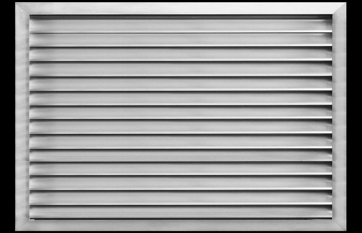 32"w X 30"h Aluminum Exterior Gable Louver Vent for Walls & Crawlspace - Weather - Resistant Air Grille with Screen Mesh - [Outer Dimensions 33.75"w x 31.75"h] - HVAC PremiumLO3230