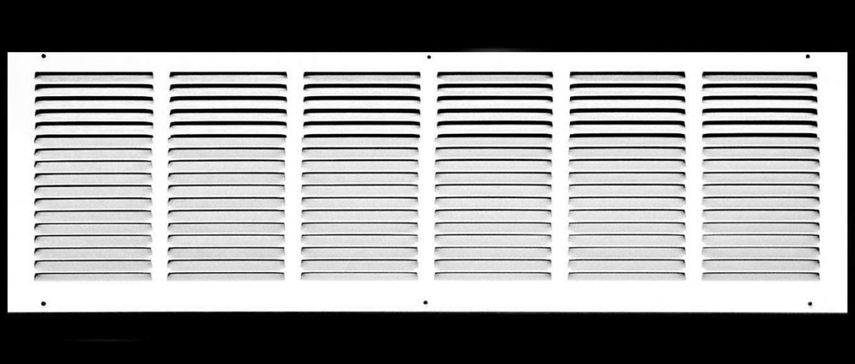 32"W X 4"H [Duct Opening] Steel Air Vent Return Grille - HVAC VENT DUCT COVER DIFFUSER - [Outer Dimensions: 33.75"W X 5.75"H] - HVAC PremiumRG324 HP