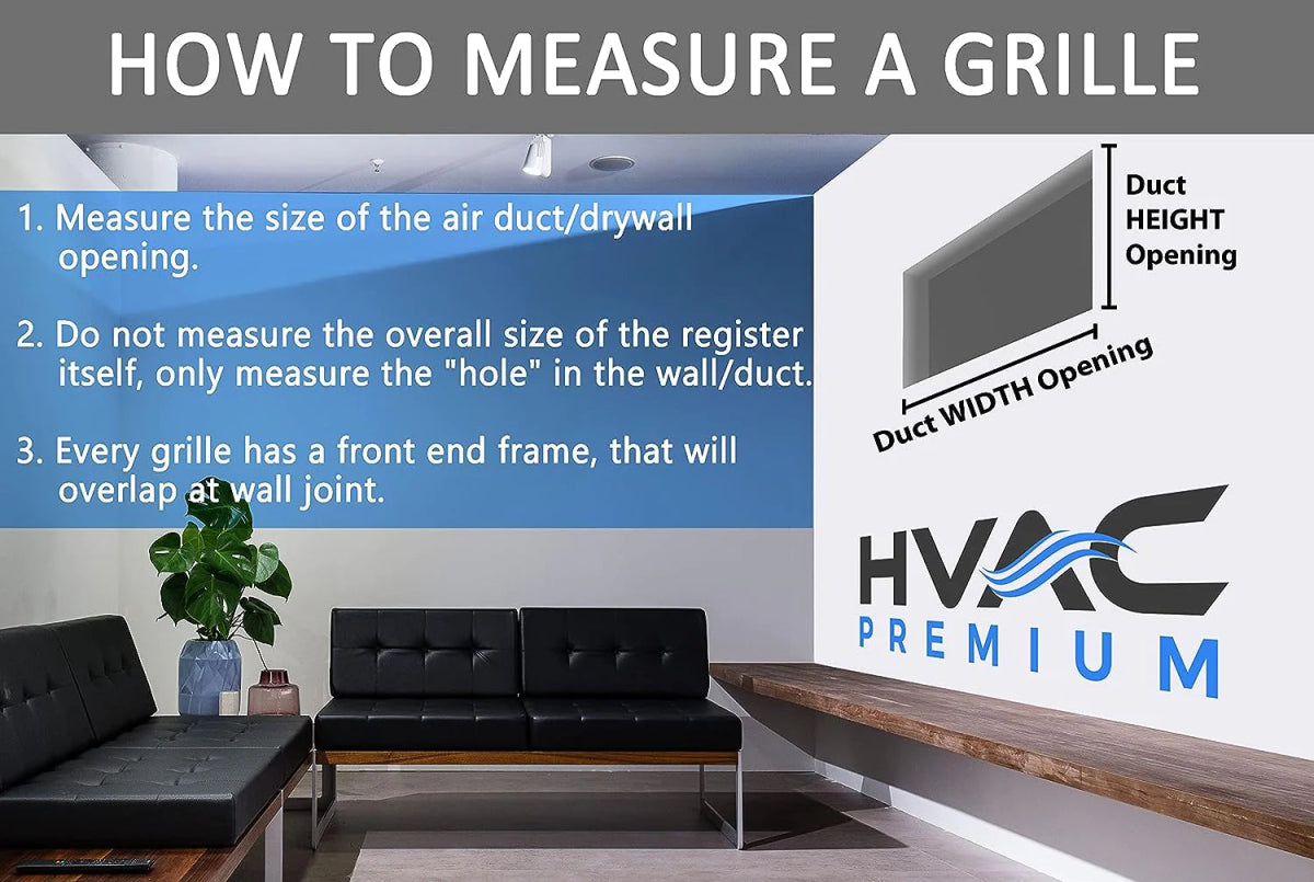 34&quot;W X 14&quot;H [Duct Opening] Steel Air Vent Return Grille - HVAC VENT DUCT COVER DIFFUSER - [Outer Dimensions: 35.75&quot;W X 15.75&quot;H] - HVAC PremiumRG3414 HP