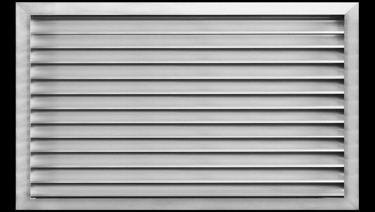 34"w X 26"h Aluminum Exterior Gable Louver Vent for Walls & Crawlspace - Weather - Resistant Air Grille with Screen Mesh - [Outer Dimensions 35.75"w x 27.75"h] - HVAC PremiumLO3426