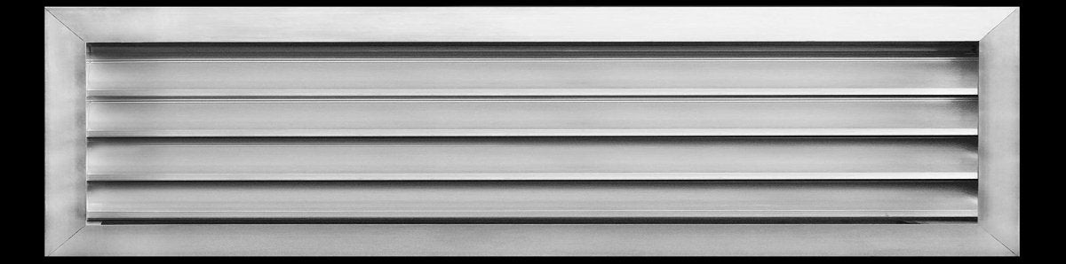 36"w X 10"h Aluminum Exterior Gable Louver Vent for Walls & Crawlspace - Weather - Resistant Air Grille with Screen Mesh - [Outer Dimensions 37.75"w x 11.75"h] - HVAC PremiumLO3610