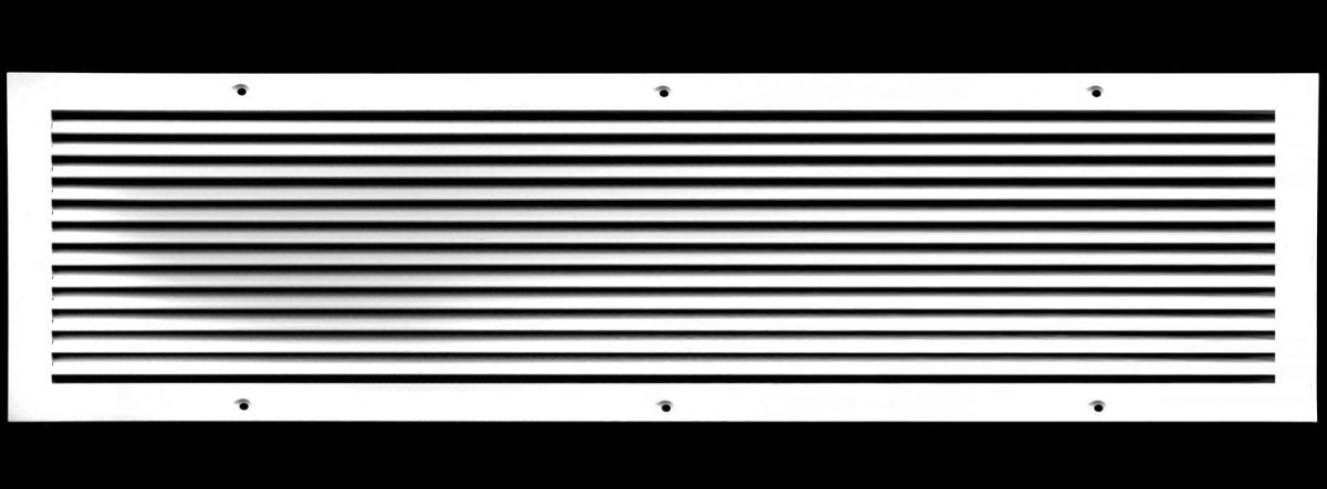36"W X 10"H [Duct Opening] ALUMINUM RETURN GRILLE - Easy Air Flow - Linear Bar Grilles [Outer Dimensions: 37.875"W X 11.875"H] - HVAC PremiumRG3610AL