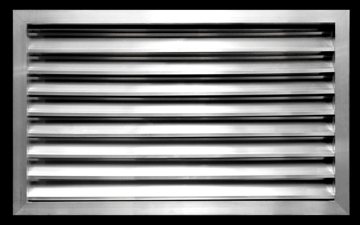 36"w X 16"h Aluminum Exterior Gable Louver Vent for Walls & Crawlspace - Weather - Resistant Air Grille with Screen Mesh - [Outer Dimensions 37.75"w x 17.75"h] - HVAC PremiumLO3616