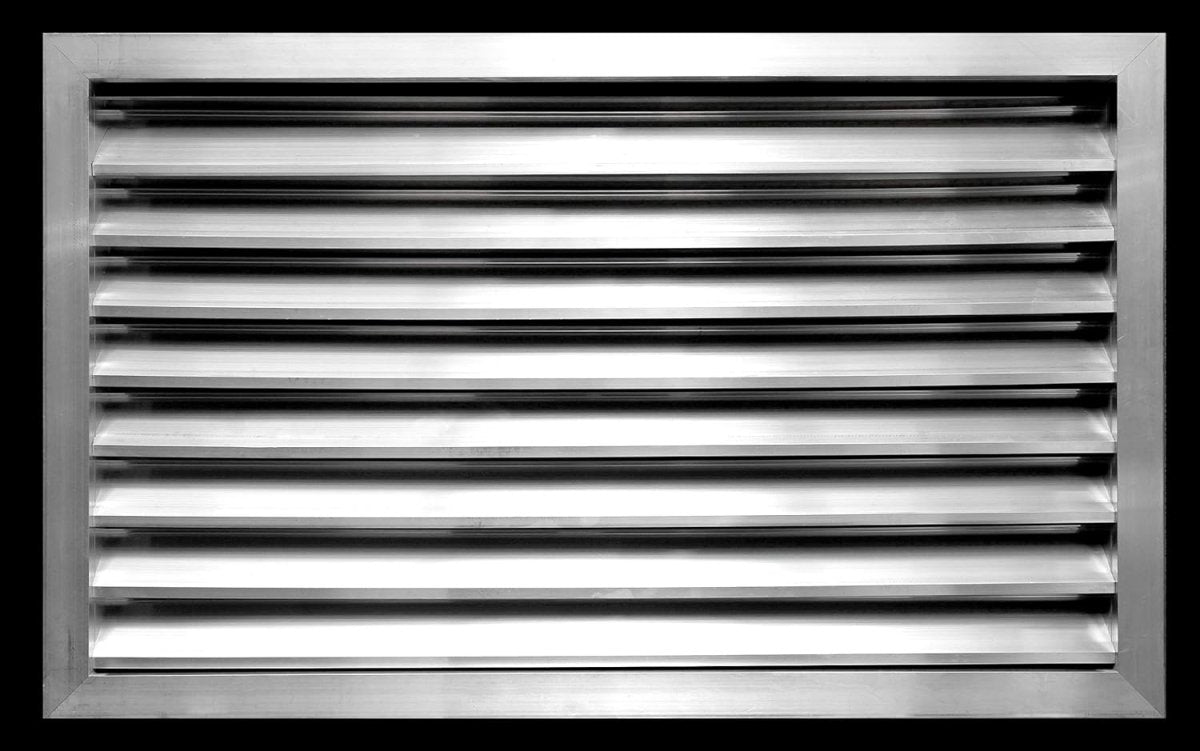 36"w X 24"h Aluminum Exterior Gable Louver Vent for Walls & Crawlspace - Weather - Resistant Air Grille with Screen Mesh - [Outer Dimensions 37.75"w x 25.75"h] - HVAC PremiumLO3624 - 1