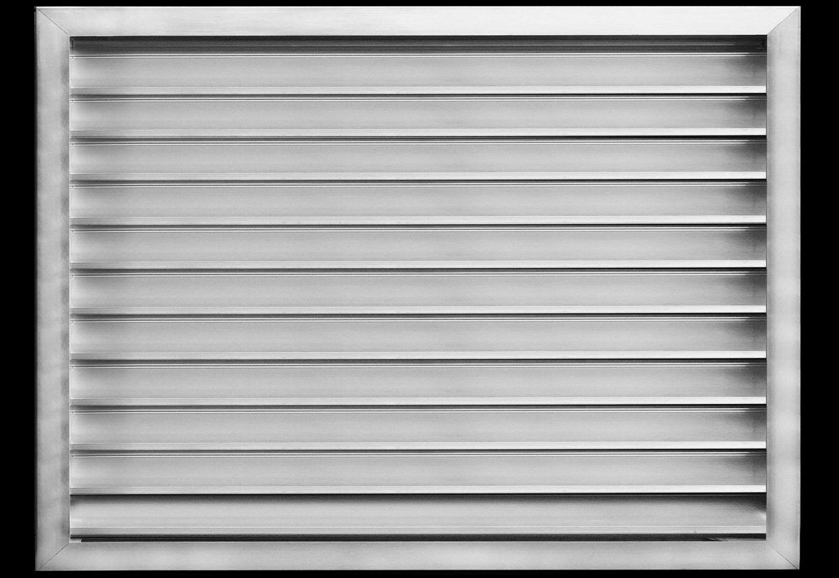 36"w X 28"h Aluminum Exterior Gable Louver Vent for Walls & Crawlspace - Weather - Resistant Air Grille with Screen Mesh - [Outer Dimensions 37.75"w x 29.75"h] - HVAC PremiumLO3628