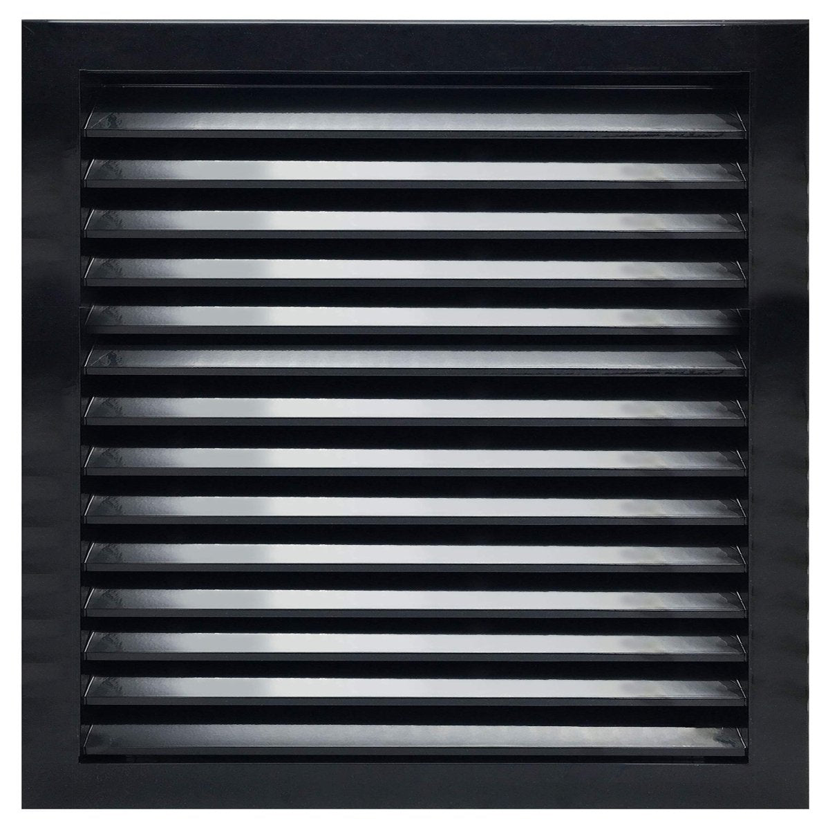 36"w X 36"h Aluminum Exterior Gable Louver Vent for Walls & Crawlspace - Weather - Resistant Air Grille with Screen Mesh - Black [Outer Dimensions 37.75"w x 37.75"h] - HVAC PremiumLO3636 BL