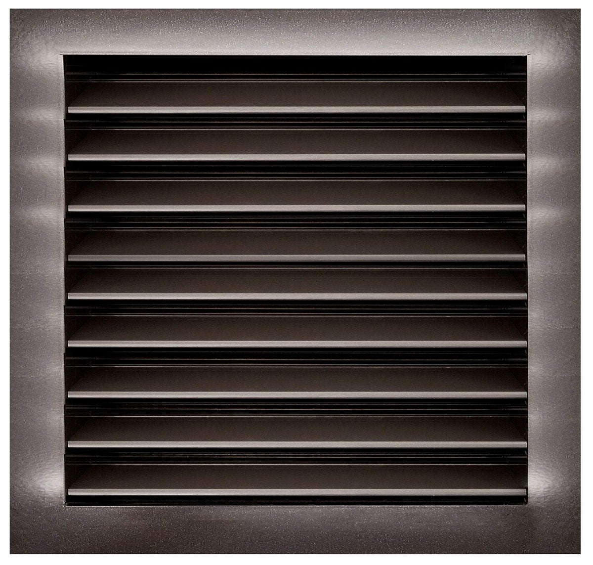 36"w X 36"h Aluminum Exterior Gable Louver Vent for Walls & Crawlspace - Weather - Resistant Air Grille with Screen Mesh - Brown [Outer Dimensions 37.75"w x 37.75"h] - HVAC PremiumLO3636 BR