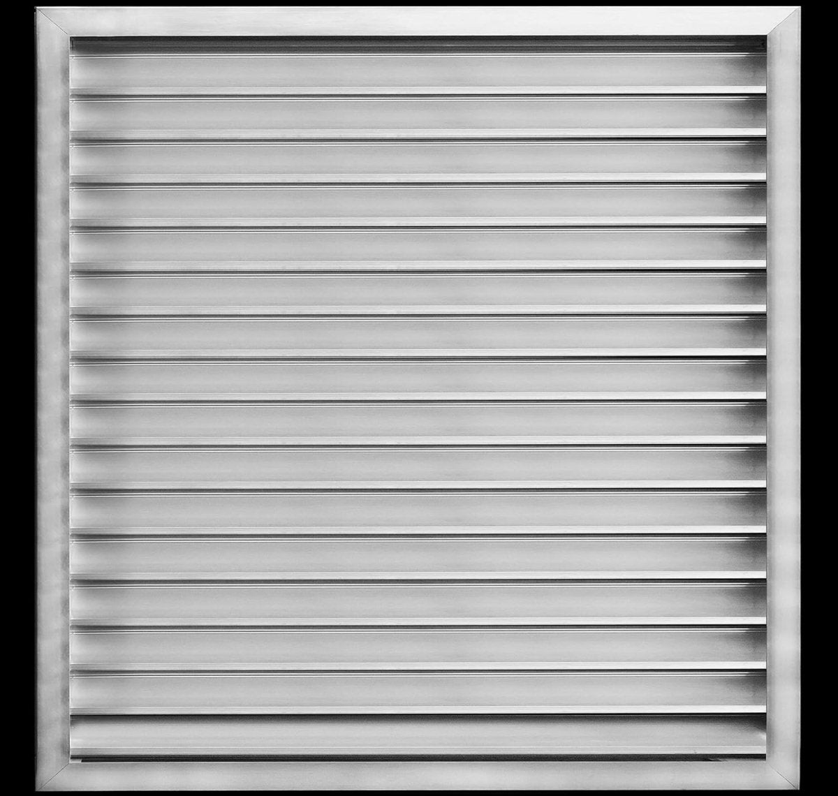 36"w X 36"h Aluminum Exterior Gable Louver Vent for Walls & Crawlspace - Weather - Resistant Air Grille with Screen Mesh - [Outer Dimensions 37.75"w x 37.75"h] - HVAC PremiumLO3636