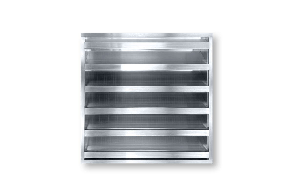 4" Drainable Stationary Louver w/ Channel Frame - HVAC PremiumHPLD4 - CF