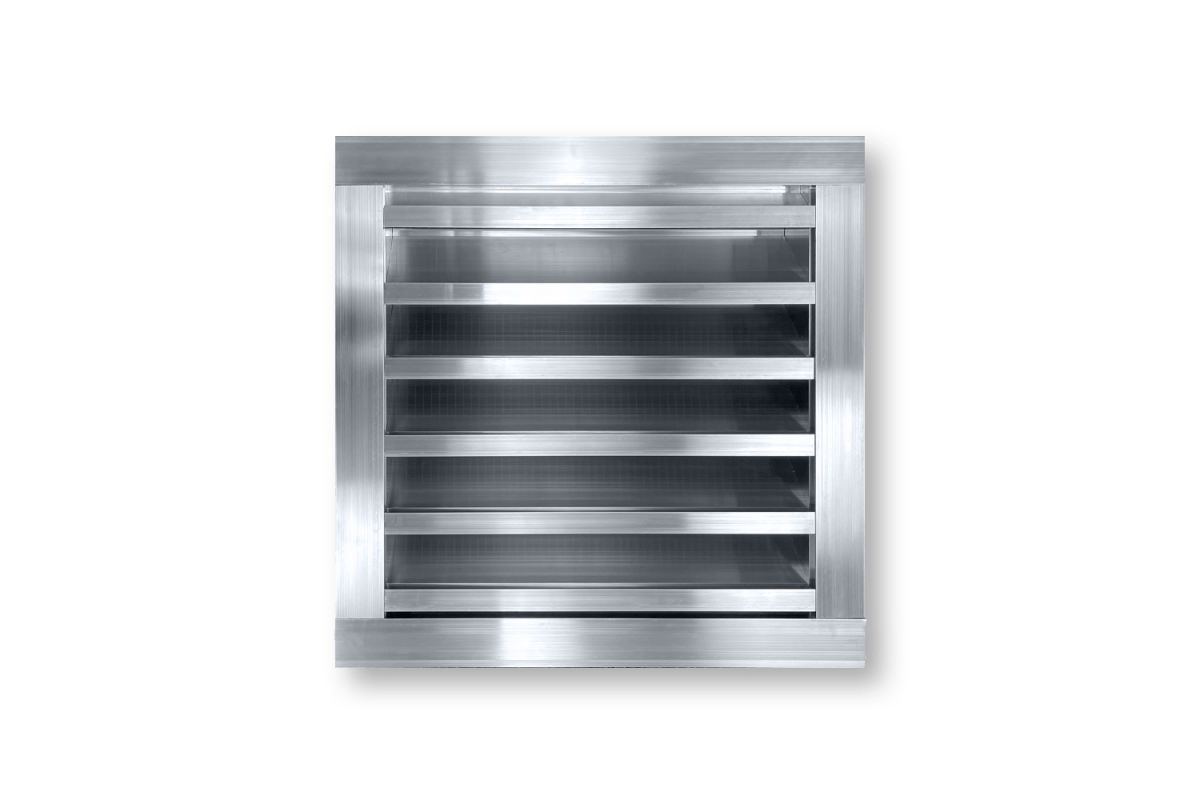 4" Drainable Stationary Louver w/ Flange Frame - HVAC PremiumHPLD4 - FF