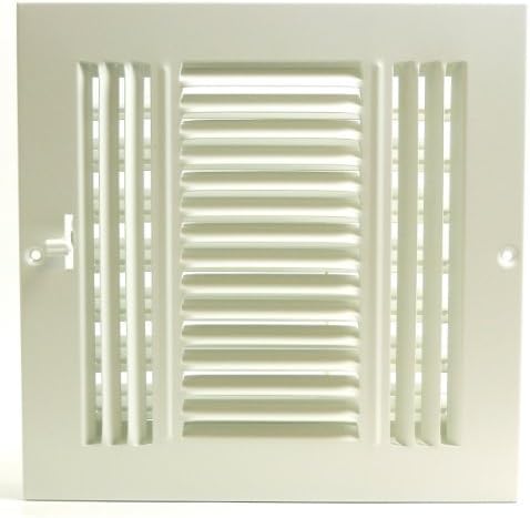 6&quot; X 6&quot; 3-Way AIR SUPPLY GRILLE - DUCT COVER &amp; DIFFUSER - Flat Stamped Face