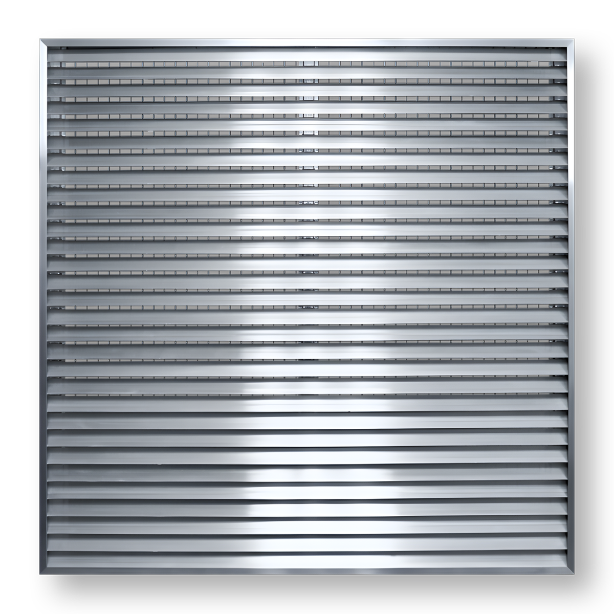 45° Thinline Aluminum Exterior Louver Gable Vent for Walls & Crawlspaces with Screen Protector - HVAC PremiumHPLTL - 45 - CF