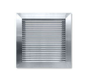 45° Thinline Aluminum Exterior Louver Gable Vent for Walls & Crawlspaces with Screen Protector - HVAC PremiumHPLTL - 45 - WF