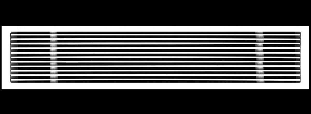 48"W X 4"H [Duct Opening] Linear Aluminum Clip - On Bar Return Air Grille [Outer Dimensions: 49.25"W x 5.25"H] - HVAC PremiumLR484 HP