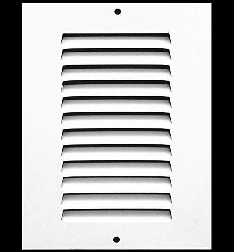 4"W X 8"H [Duct Opening] Steel Air Vent Return Grille - HVAC VENT DUCT COVER DIFFUSER - [Outer Dimensions: 5.75"W X 9.75"H] - HVAC PremiumRG48 HP