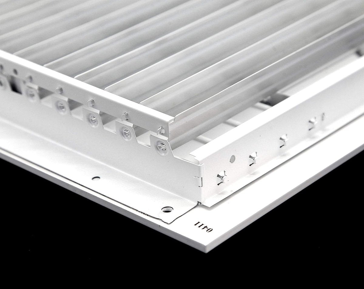 6&quot; X 6&quot; [Duct Opening] 4 - Way Air Vent Adjustable Aluminum Curved Blades Integral Multi - Shutter Damper HVAC Diffuser [Outer Dimensions: 7.75&quot;W X 7.75&quot;H] - HVAC PremiumMFACRA66W4