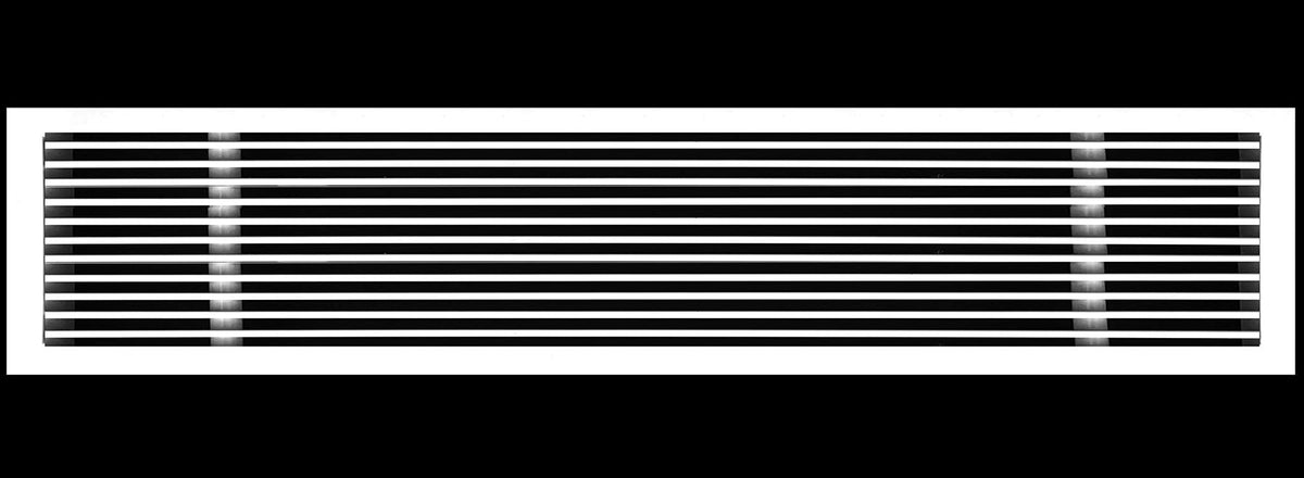 48"W X 4"H [Duct Opening] Linear Aluminum Clip-On Bar Return Air Grille [Outer Dimensions: 49.25"W x 5.25"H]
