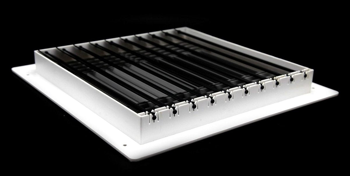 6&quot;W X 6&quot;H [Duct Opening] Never Rust Plastic 4 - Way - Vertical Air Supply Register - HVAC Vent Duct Grille - Off White [Outer Dimensions: 7.75&quot;W X 7.75&quot;H] - HVAC PremiumPL66W4 Off White - HP