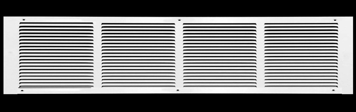 24"W X 2"H [Duct Opening] Steel Air Vent Return Grille - HVAC VENT DUCT COVER DIFFUSER - [Outer Dimensions: 25.75"W X 3.75"H]