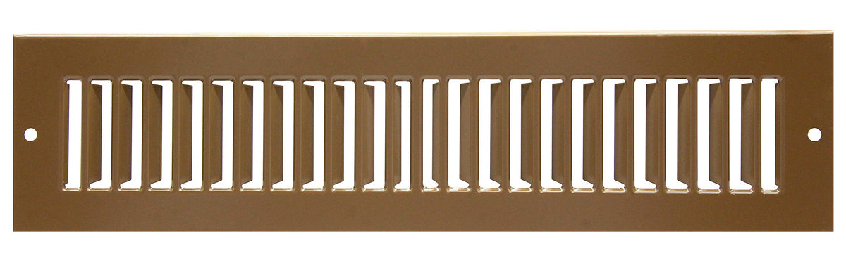 10" x 2" Toe Kick Grille - HVAC Vent Cover [Outer Dimensions: 11.5 X 3.5] - Brown