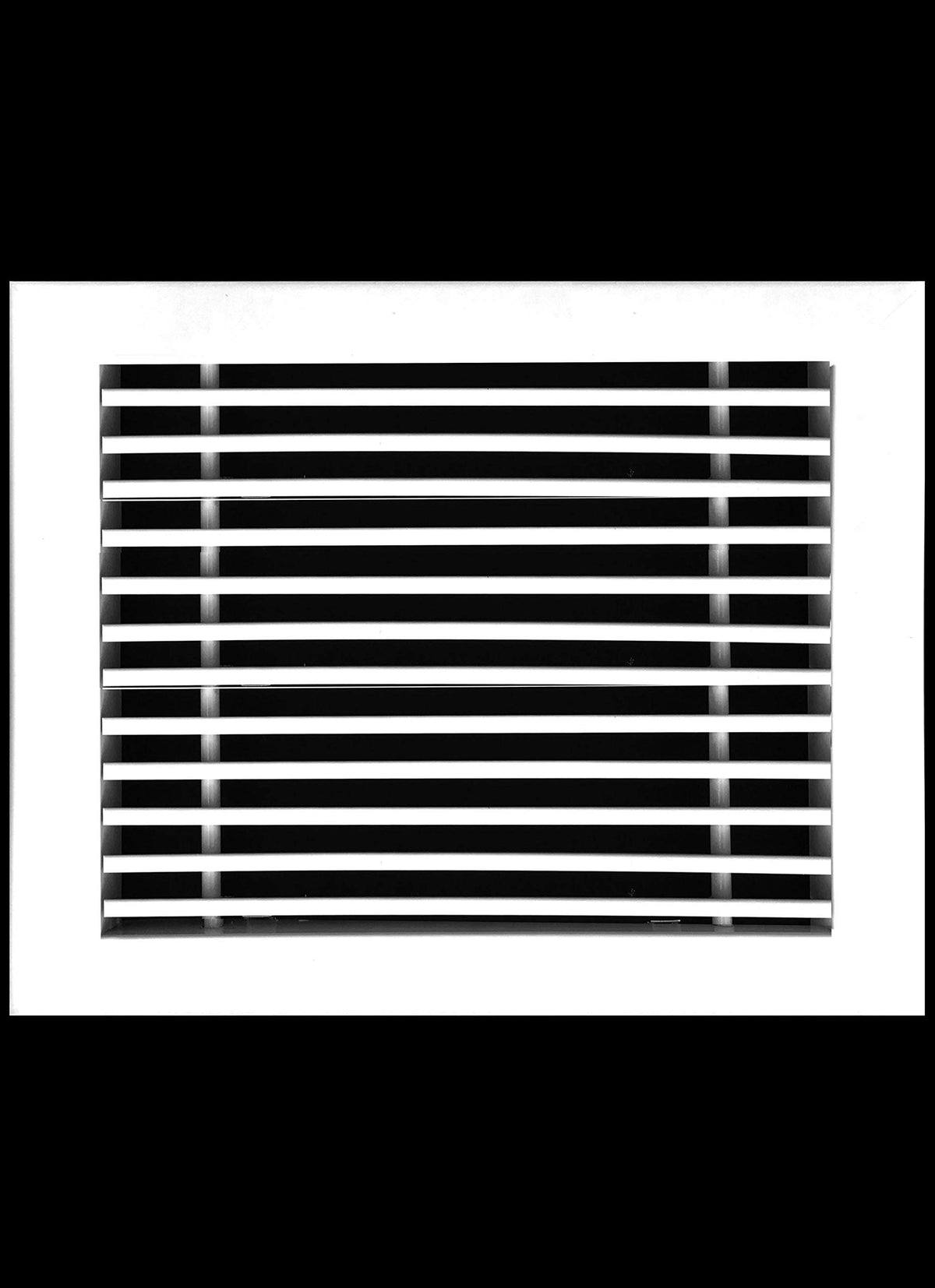 8"W X 6"H [Duct Opening] Linear Aluminum Clip-On Bar Return Air Grille [Outer Dimensions: 9.25"W x 7.25"H]
