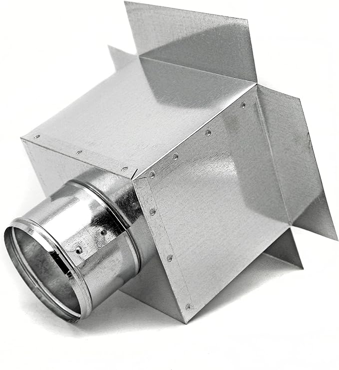 Top Outlet Ceiling Diffuser Box | 8&quot; X 8&quot; X 8&quot; | Galvanized Steel Metal Box Is Compatible With Duct 8&quot;