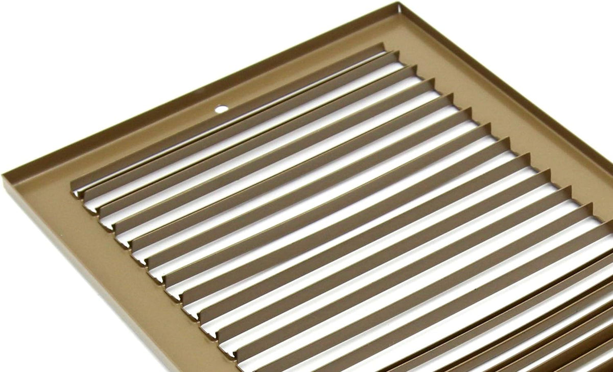 12&quot; X 6&quot; Toe Kick Grille - HVAC Vent Cover [Outer Dimensions: 13.5 X 7.5] - Brown