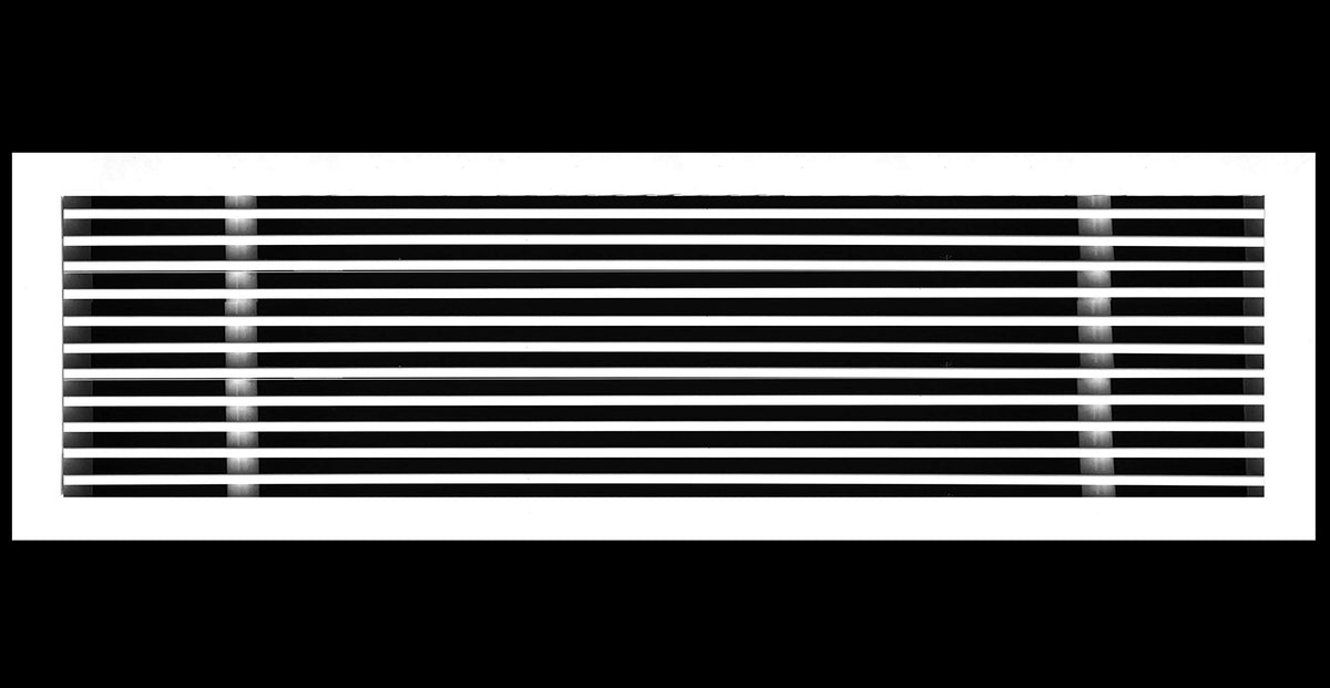 32"W X 6"H [Duct Opening] Linear Aluminum Clip-On Bar Return Air Grille [Outer Dimensions: 33.25"W x 7.25"H]