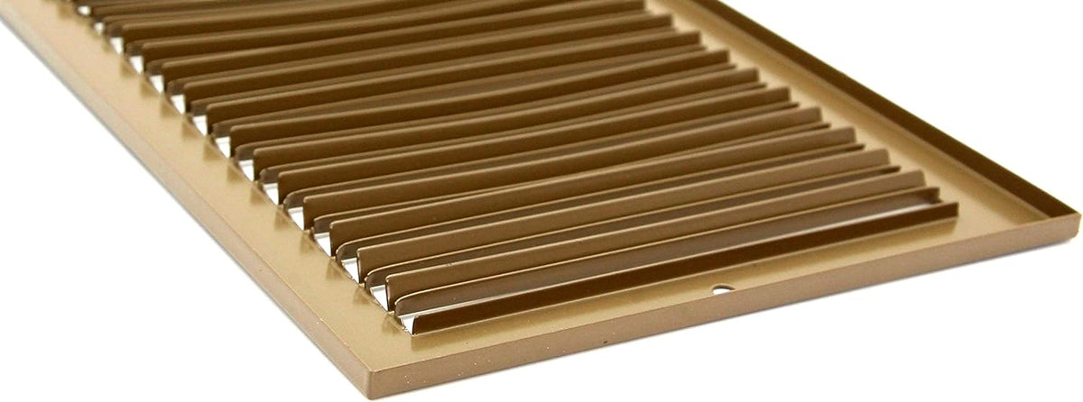 12&quot; X 6&quot; Toe Kick Grille - HVAC Vent Cover [Outer Dimensions: 13.5 X 7.5] - Brown