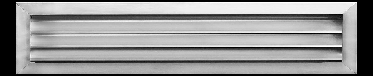 36"w X 6"h Aluminum Exterior Gable Louver Vent for Walls & Crawlspace - Weather-Resistant Air Grille with Screen Mesh - [Outer Dimensions 37.75"w x 7.75"h]