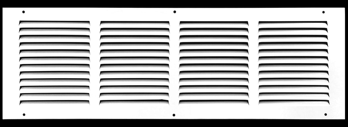 22"W X 6"H [Duct Opening] Steel Air Vent Return Grille - HVAC VENT DUCT COVER DIFFUSER - [Outer Dimensions: 23.75"W X 7.75"H]
