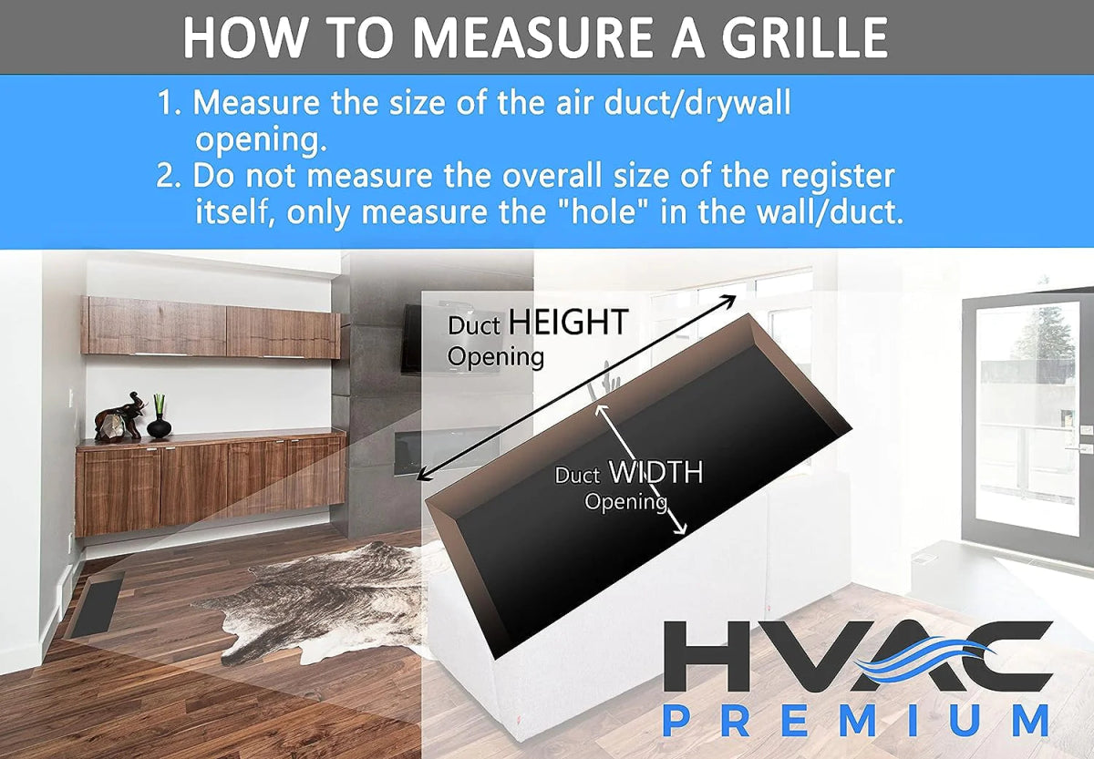 8&quot; X 4&quot; Toe Kick Grille - HVAC Vent Cover [Outer Dimensions: 9.5 X 5.5] - White - HVAC PremiumTSG48W