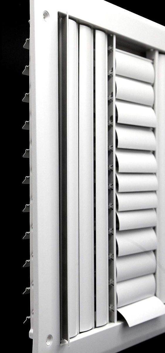8&quot; X 8&quot; [Duct Opening] 3 - Way Air Vent Adjustable Aluminum Curved Blades Integral Multi - Shutter Damper HVAC Diffuser [Outer Dimensions: 9.75&quot;W X 9.75&quot;H] - HVAC PremiumMFACRA88W3