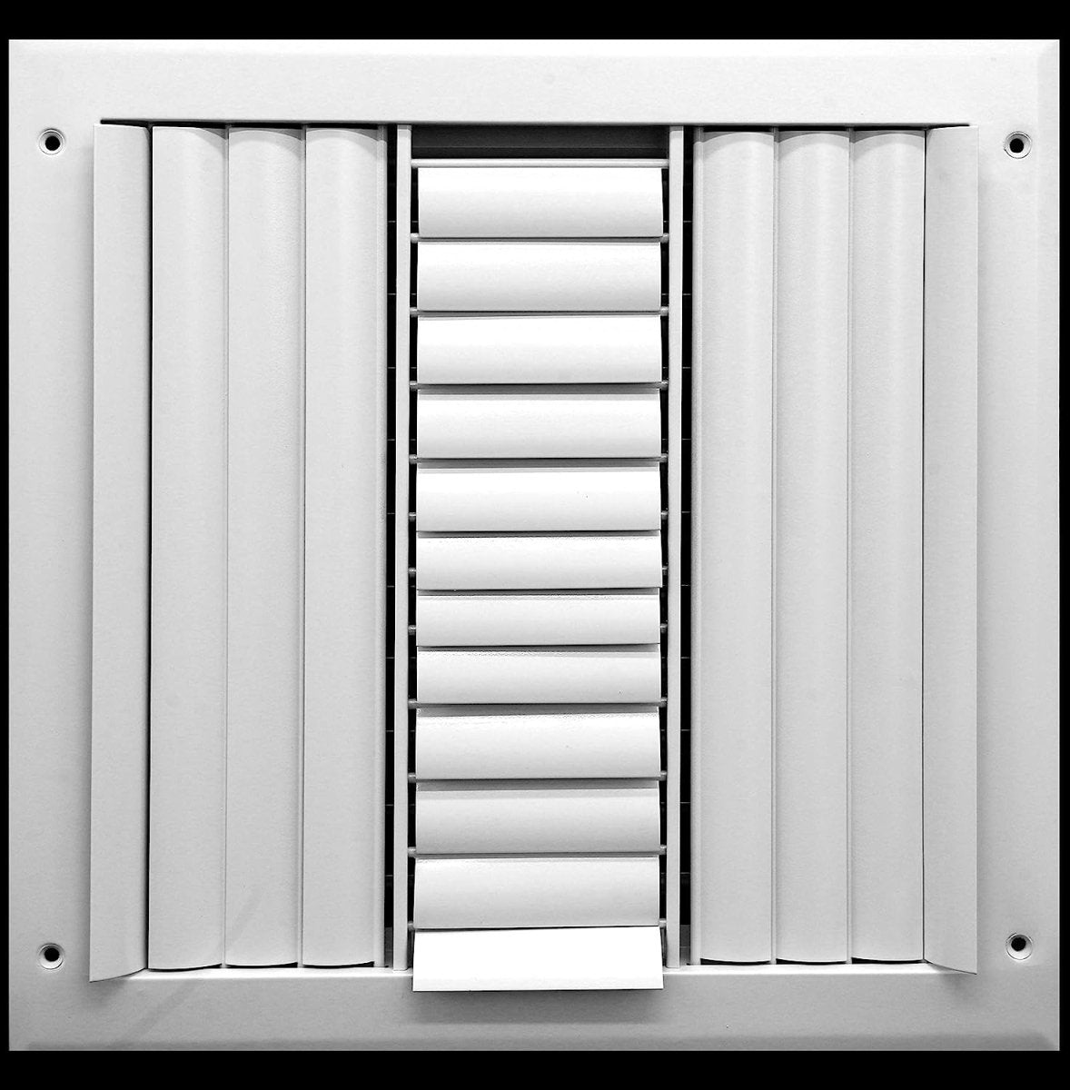 8" X 8" [Duct Opening] 3 - Way Air Vent Adjustable Aluminum Curved Blades Integral Multi - Shutter Damper HVAC Diffuser [Outer Dimensions: 9.75"W X 9.75"H] - HVAC PremiumMFACRA88W3