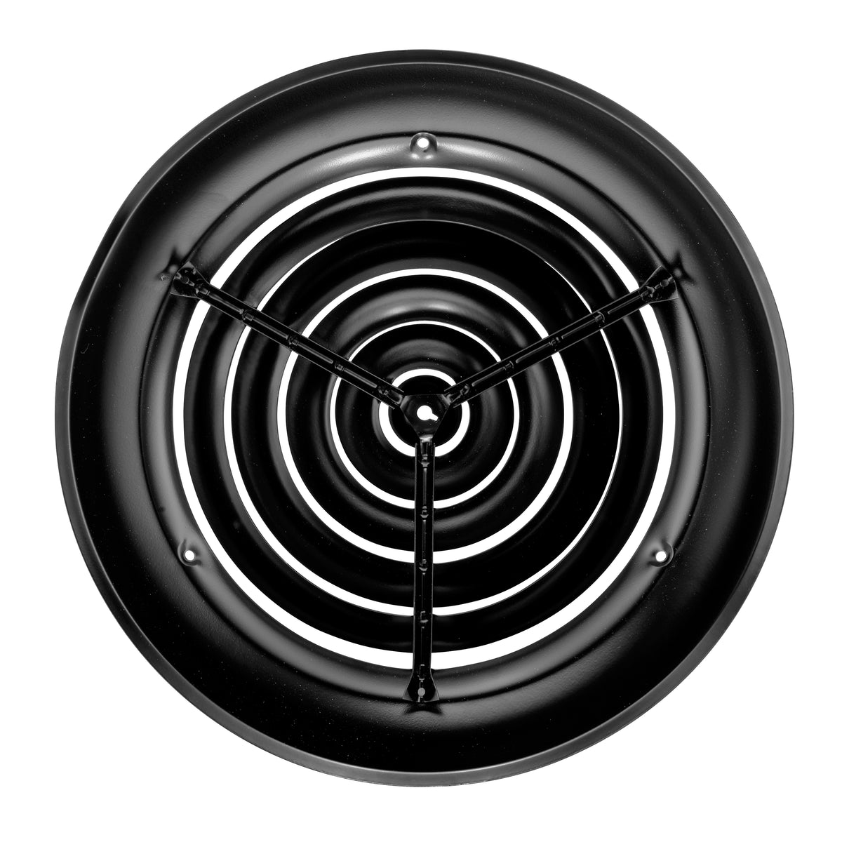 10&quot; [Duct Opening] Round Ceiling Diffuser - Easy Air Flow - HVAC Vent Duct Cover [Black] - [Total Outer Dimensions: 14&quot;]
