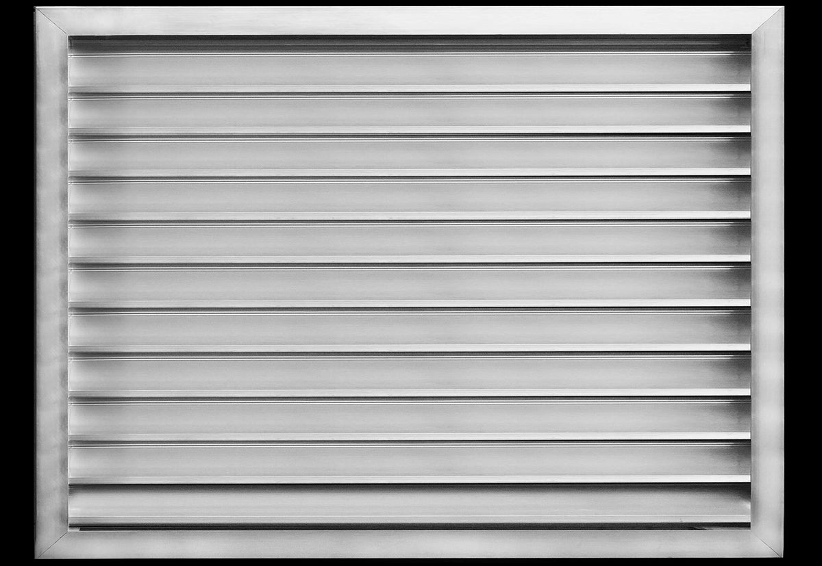 36&quot;w X 22&quot;h Aluminum Outdoor Weather Proof Louvers - Rain &amp; Waterproof Air Vent With Screen Mesh