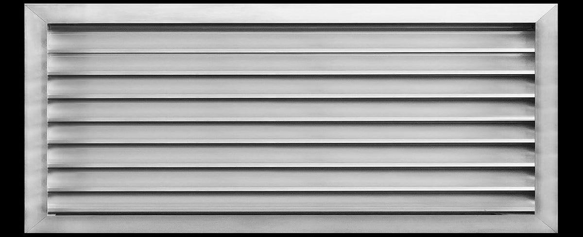 32&quot;w X 18&quot;h Aluminum Outdoor Weather Proof Louvers - Rain &amp; Waterproof Air Vent With Screen Mesh