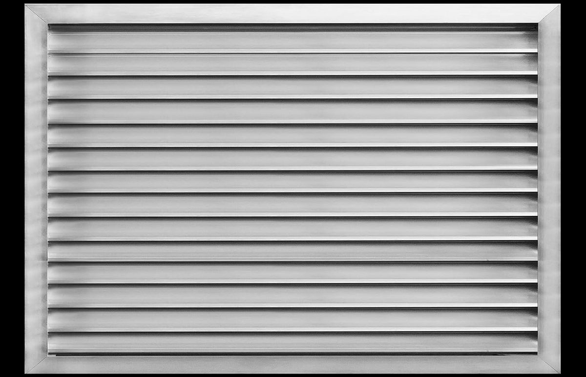 32&quot;w X 30&quot;h Aluminum Outdoor Weather Proof Louvers - Rain &amp; Waterproof Air Vent With Screen Mesh
