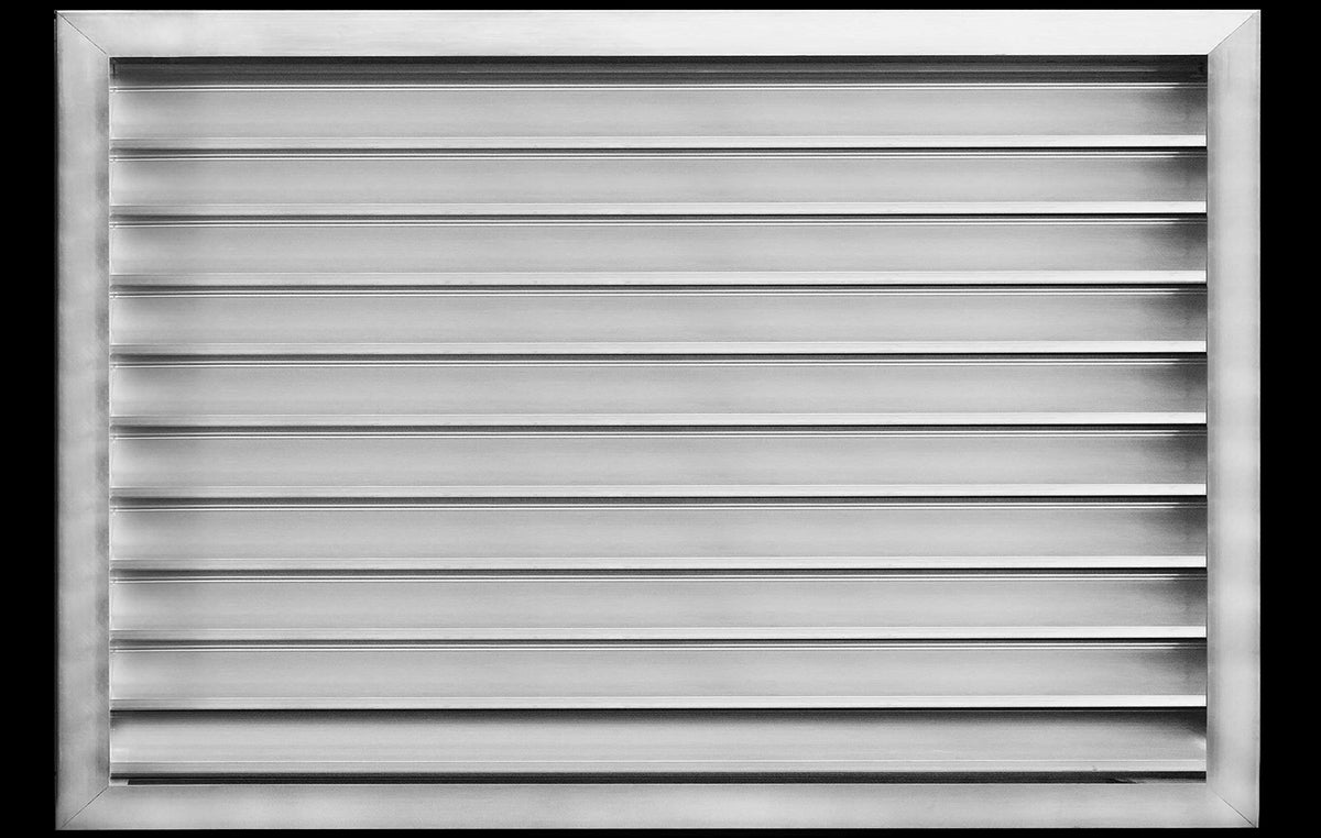 30&quot;w X 20&quot;h Aluminum Outdoor Weather Proof Louvers - Rain &amp; Waterproof Air Vent With Screen Mesh