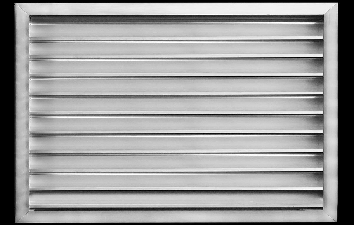 34&quot;w X 12&quot;h Aluminum Exterior Gable Louver Vent for Walls &amp; Crawlspace - Weather-Resistant Air Grille with Screen Mesh - [Outer Dimensions 35.75&quot;w x 13.75&quot;h]