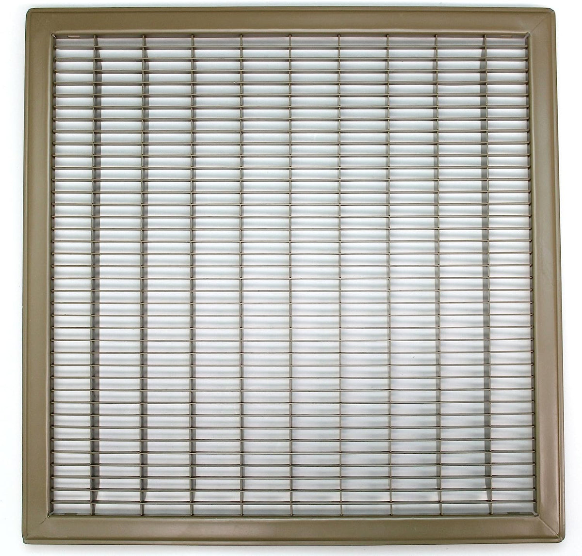 20&quot; X 20&quot; Heavy Duty Floor Grille - Fixed Blades Air Grille - Brown [Outer Dimensions: 21.75 X 21.75]