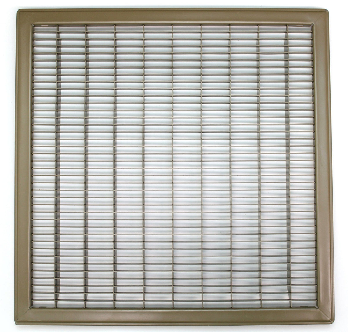 20&quot; X 14&quot; Or 14&quot; X 20&quot; Heavy Duty Floor Grille - Fixed Blades Air Grille- Brown [Outer Dimensions: 21.75 X 15.75]
